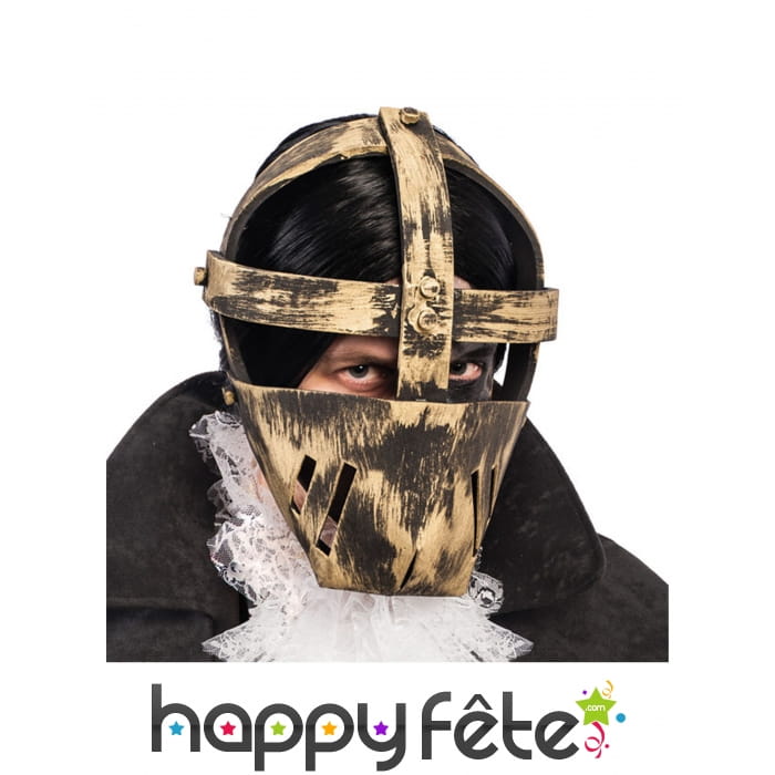 Masque du prisonnier effet acier adulte
