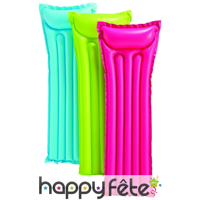 Matelas de plage 1 personne couleur unie