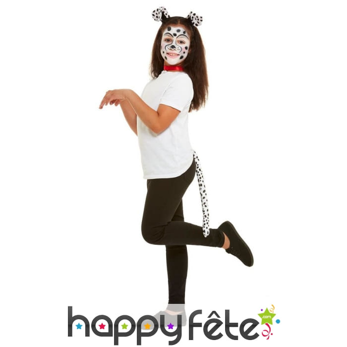 Maquillage Dalmatien queue et oreilles pour enfant