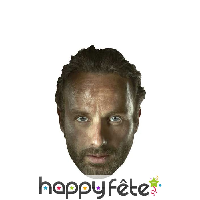 Masque de rick en carton, the walking dead