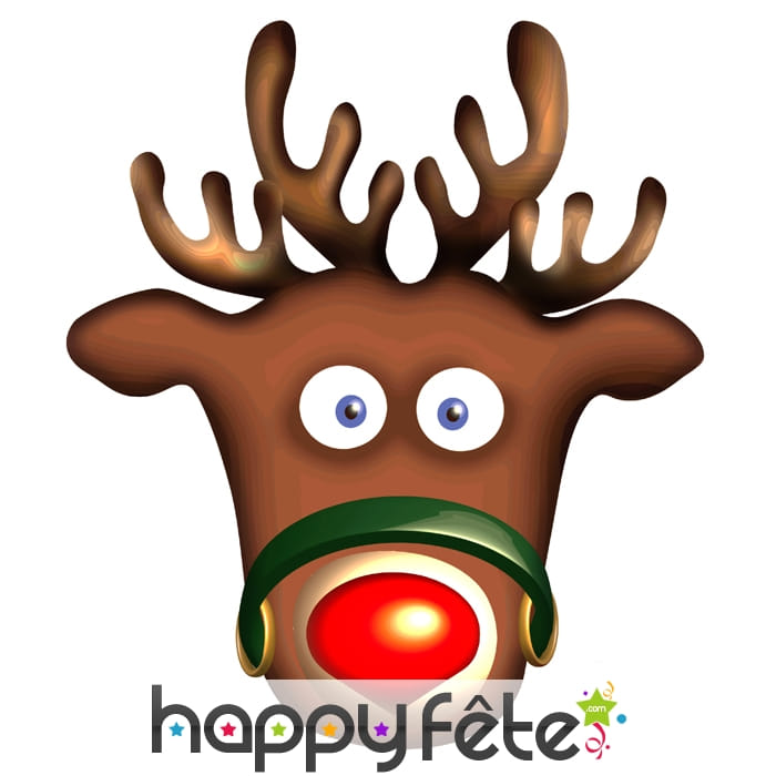 Masque de Rudolph le renne en carton