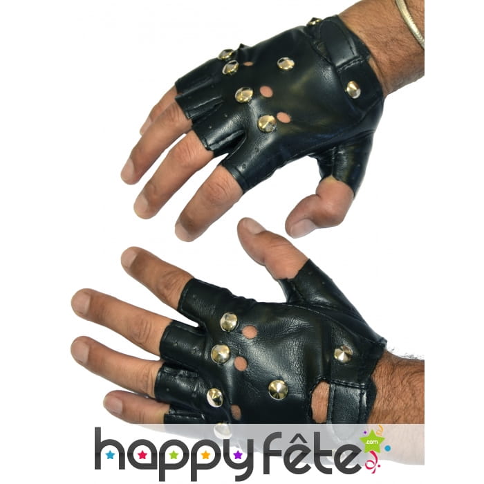 Mitaines de rocker en cuir