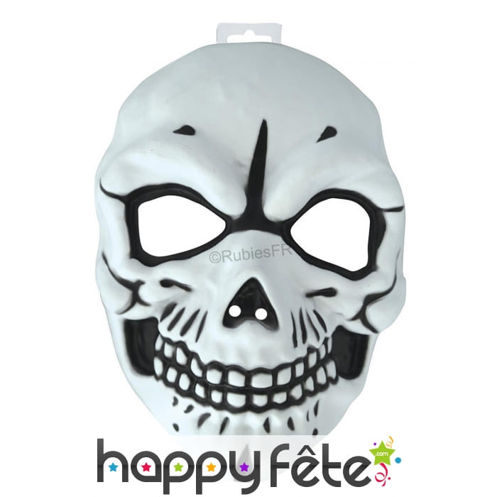 Masques Squelette Effrayants Pour Halloween - Lot De 2, Taille Unique - En Plastique Blanc Et Noir