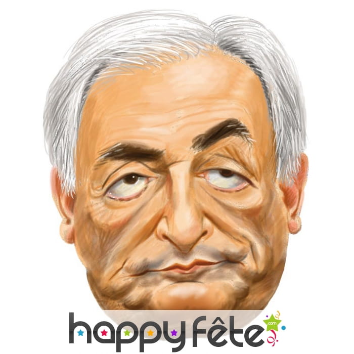 Masque dominique strauss-kahn caricature