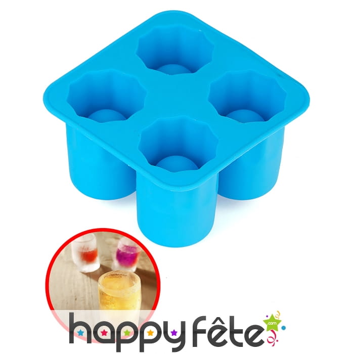 Moule de silicone de 4 shotters gelés