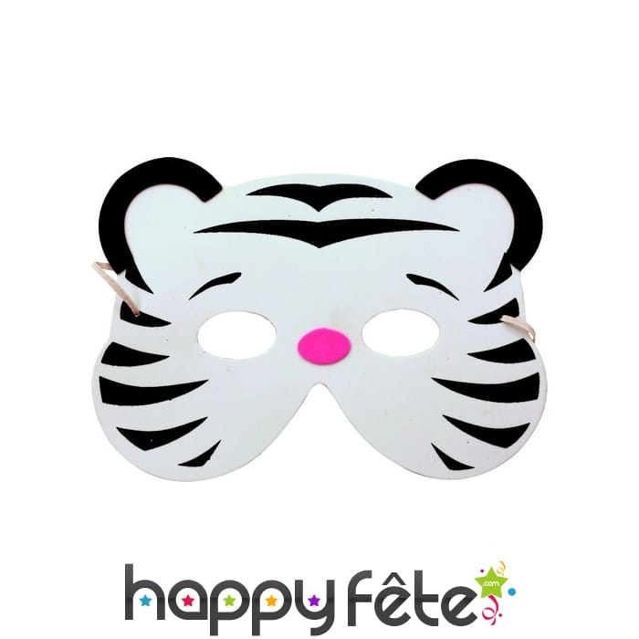 Masque de tigre blanc en mousse