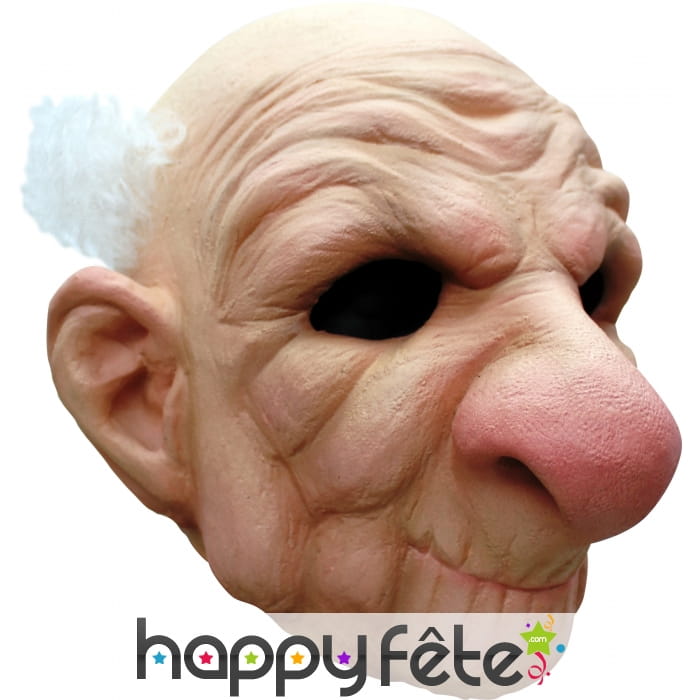 Masque de vieil homme au gros nez