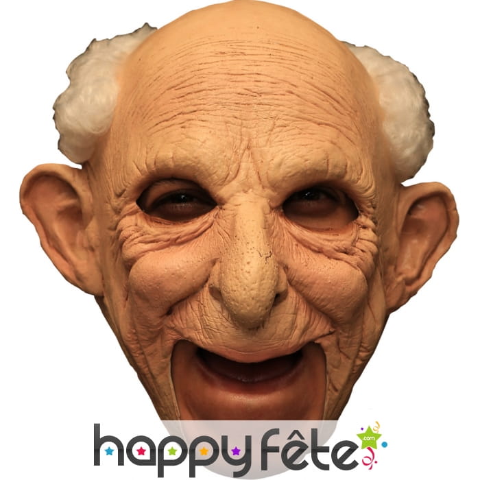 Masque de vieil homme dégarni, modèle 3/4