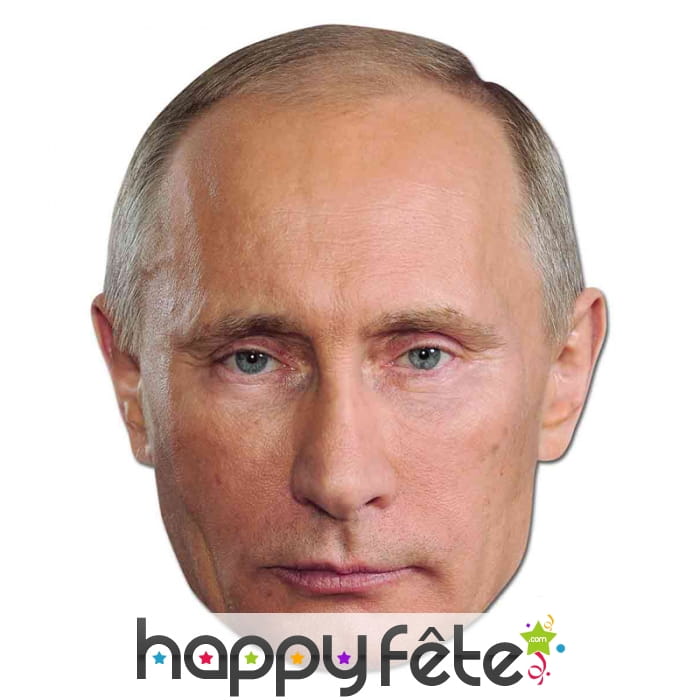 Masque de Vladimir poutine en carton plat