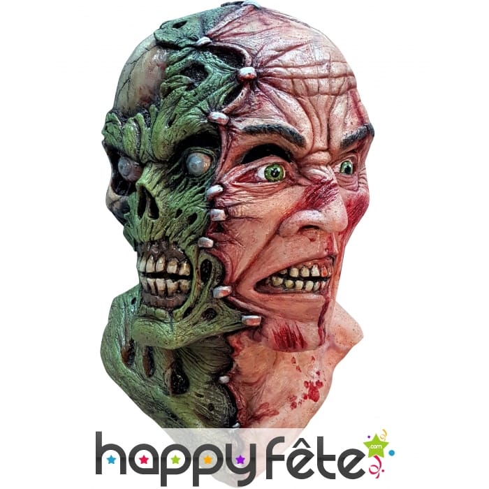 Masque double visage homme squelette