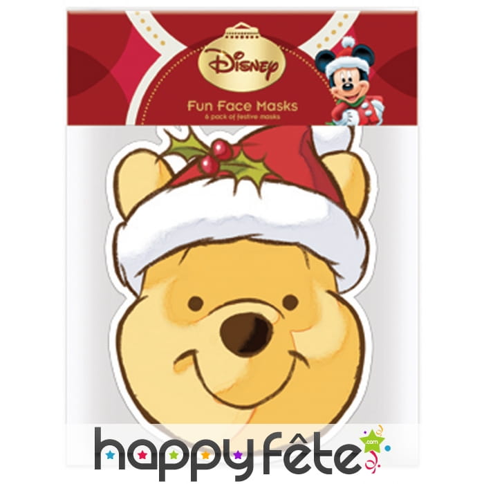 Masque de Winnie l'ourson père Noël
