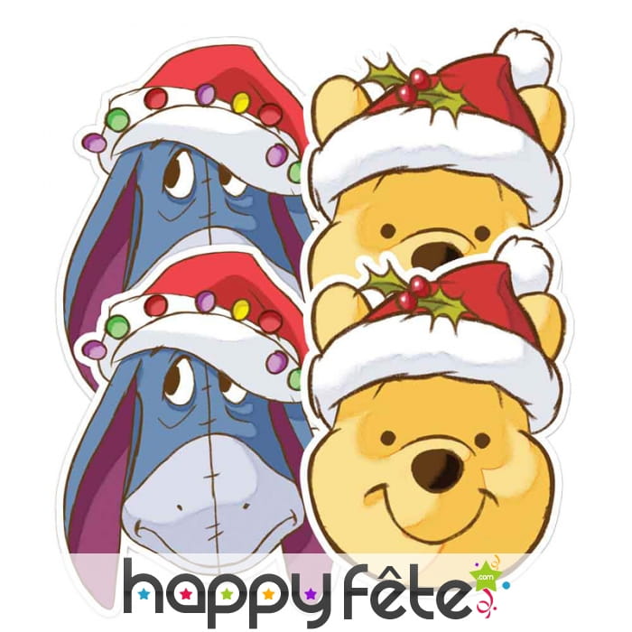 Masques de winnie et bouriquet de Noël