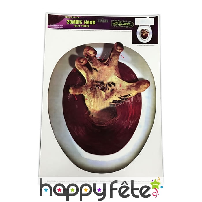 Main de zombie décorative pour cuvette de toilette
