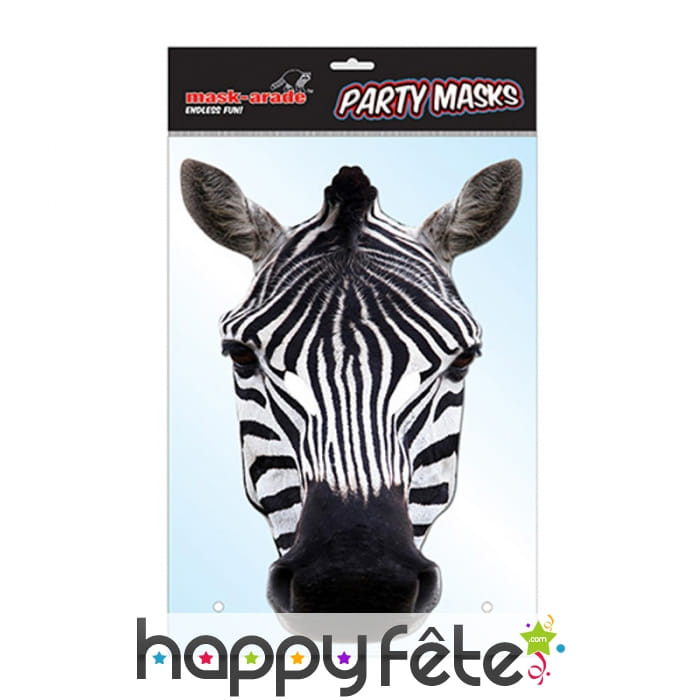 Masque de zèbre en carton