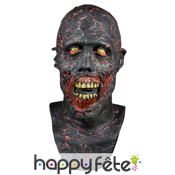 Masque de zombie carbonisé
