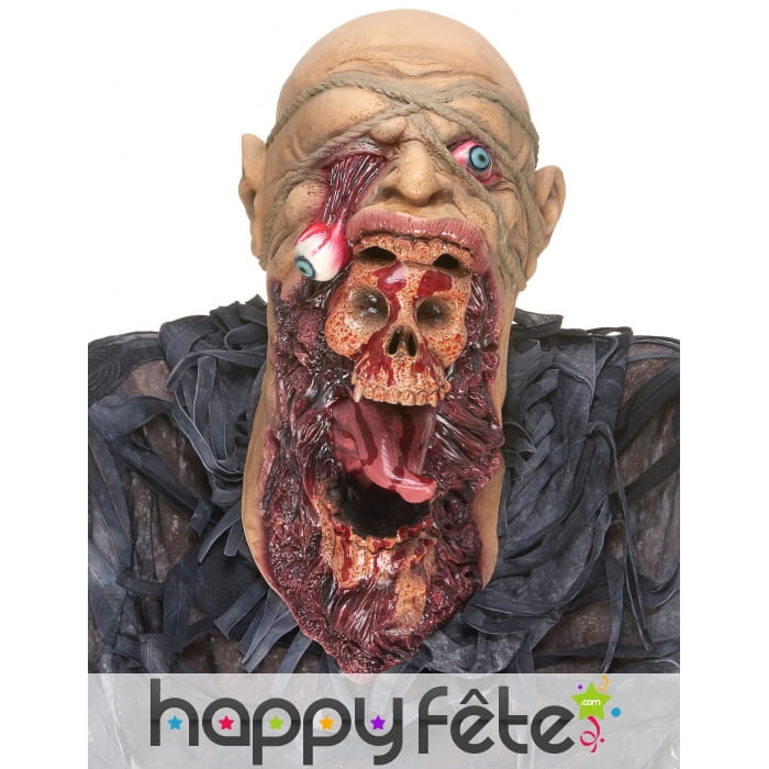 Masque de zombie visage arraché