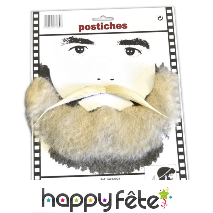 Moustaches et barbe blonde antique