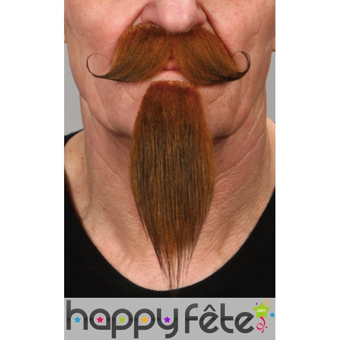 Moustaches et barbichette rousse de mousquetaire