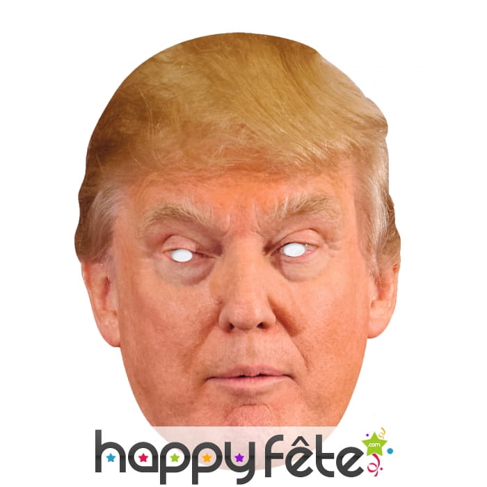 Masque en carton de Donald Trump USA