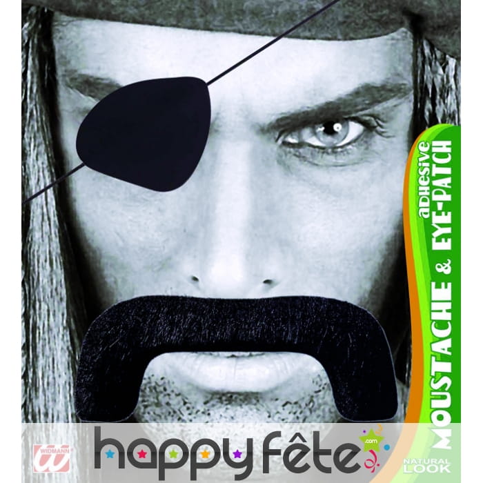 Moustaches et cache oeil de pirate