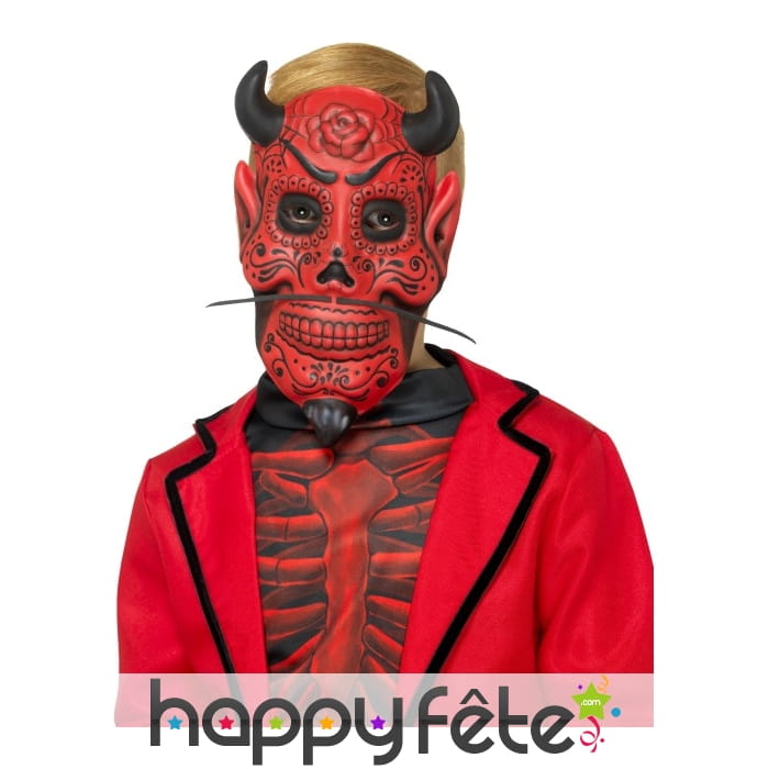 Masque enfant de diable du jour des morts