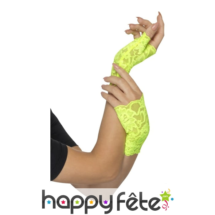 Mitaines en dentelle verte