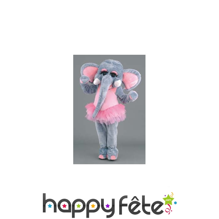 Mascotte elephant en tutu