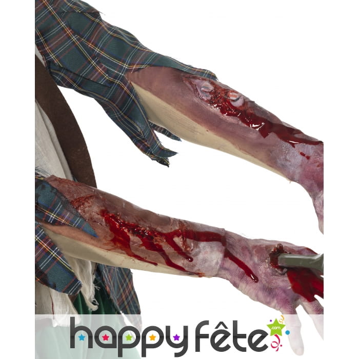 Manche en latex avec cicatrices