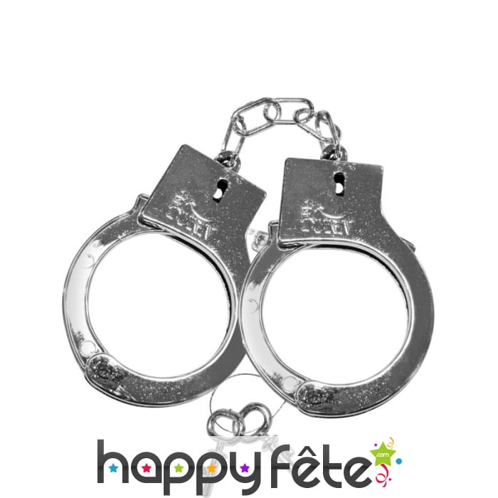 Menottes en métal avec clés