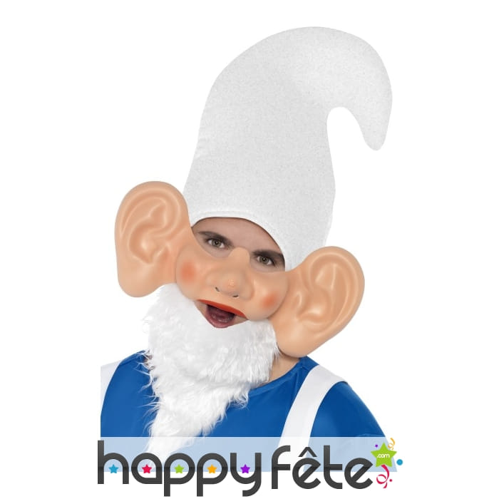 Masque et oreilles de nain de jardin