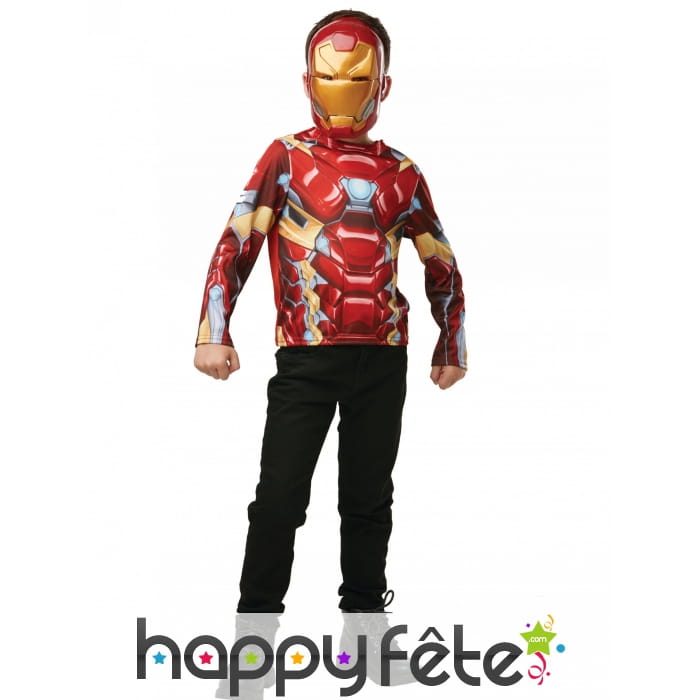 Masque et T-shirt de Iron Man pour enfant