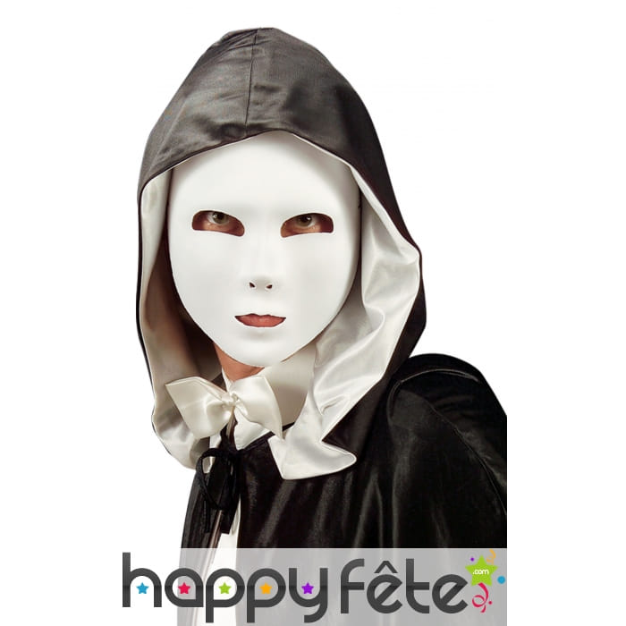 Masque facial blanc uni recouvert de tissu