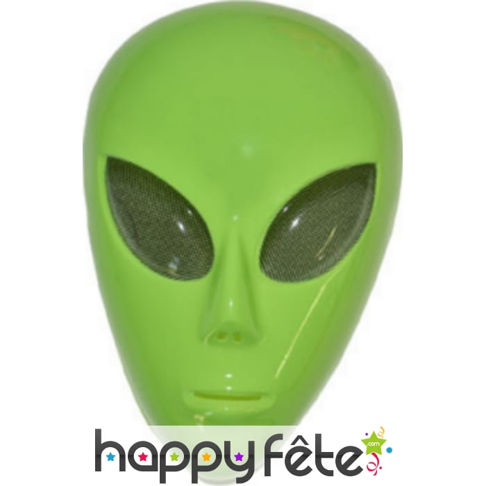 Masque facial d'alien vert
