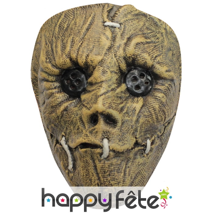 Masque facial d'épouvantail horrible en latex
