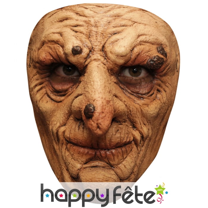 Masque facial de sorcier couvert de verrues