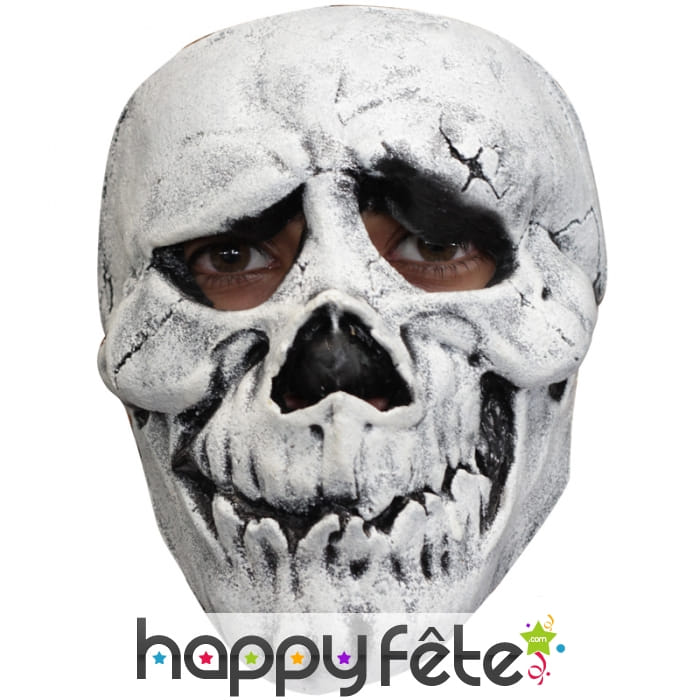 Masque facial de squelette, en latex