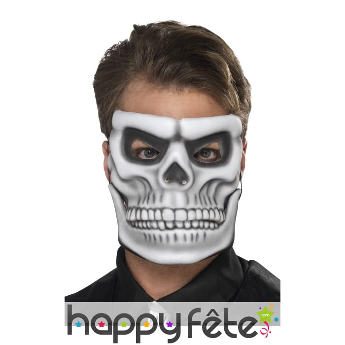 Masque facial de squelette, mâchoire mobile