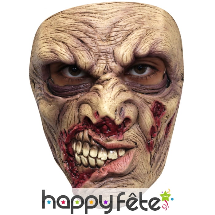 Masque facial de zombie sanguinaire