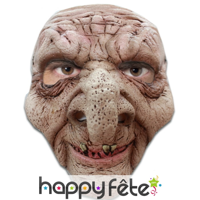 Masque faciale de vieil homme horrible