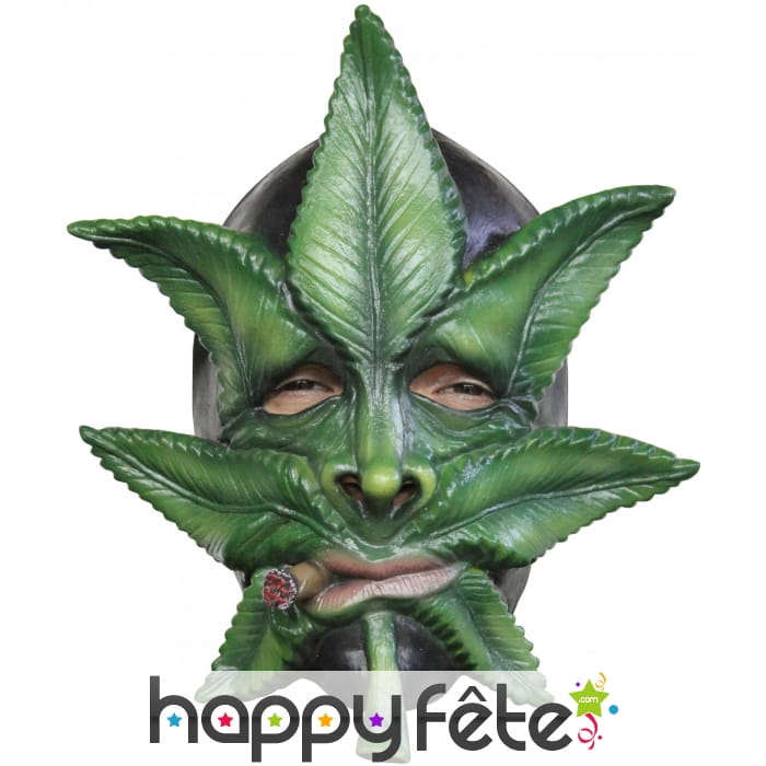 Masque feuille de cannabis en latex souple