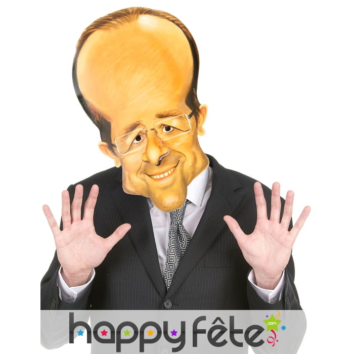 Masque francois hollande caricature