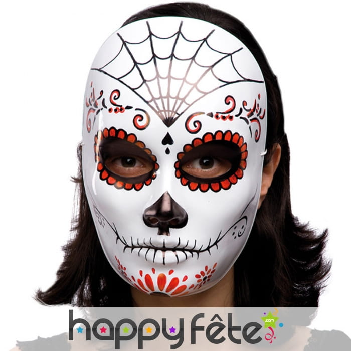 Masque facial jour des morts, pvc