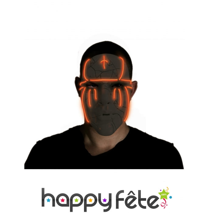Masque facial noir lumineux pour adulte