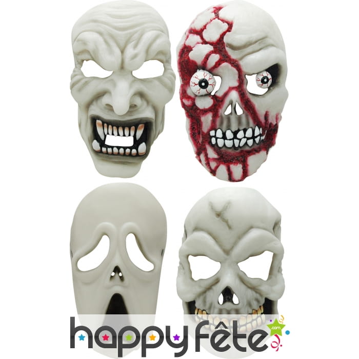 Masque facial phosphorescent halloween