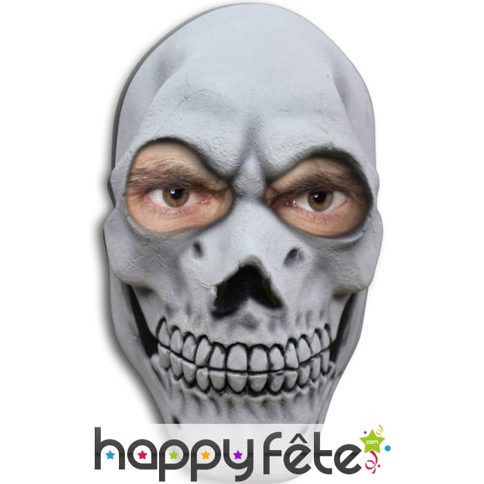 Masque facial tête de mort en latex