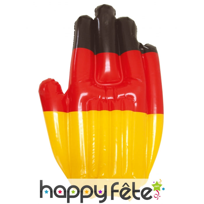 Main gonflable drapeau Allemagne, 30 cm