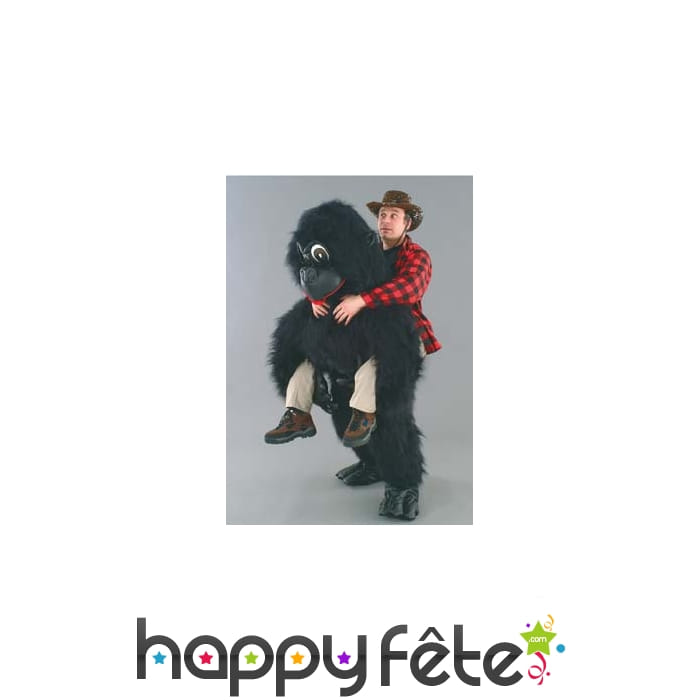 Mascotte gorille et cavalier