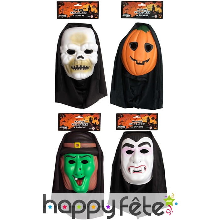 Masque Halloween avec capuche pour enfant