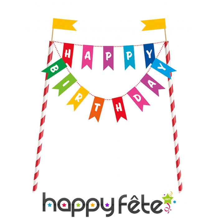 Montage Happy Bithday pour gâteau