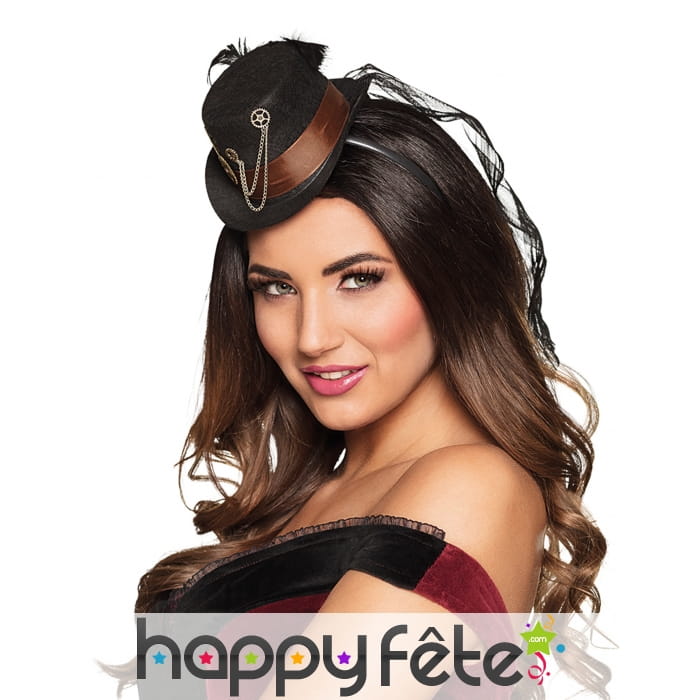 Mini haut de forme Steampunk sur serre tête